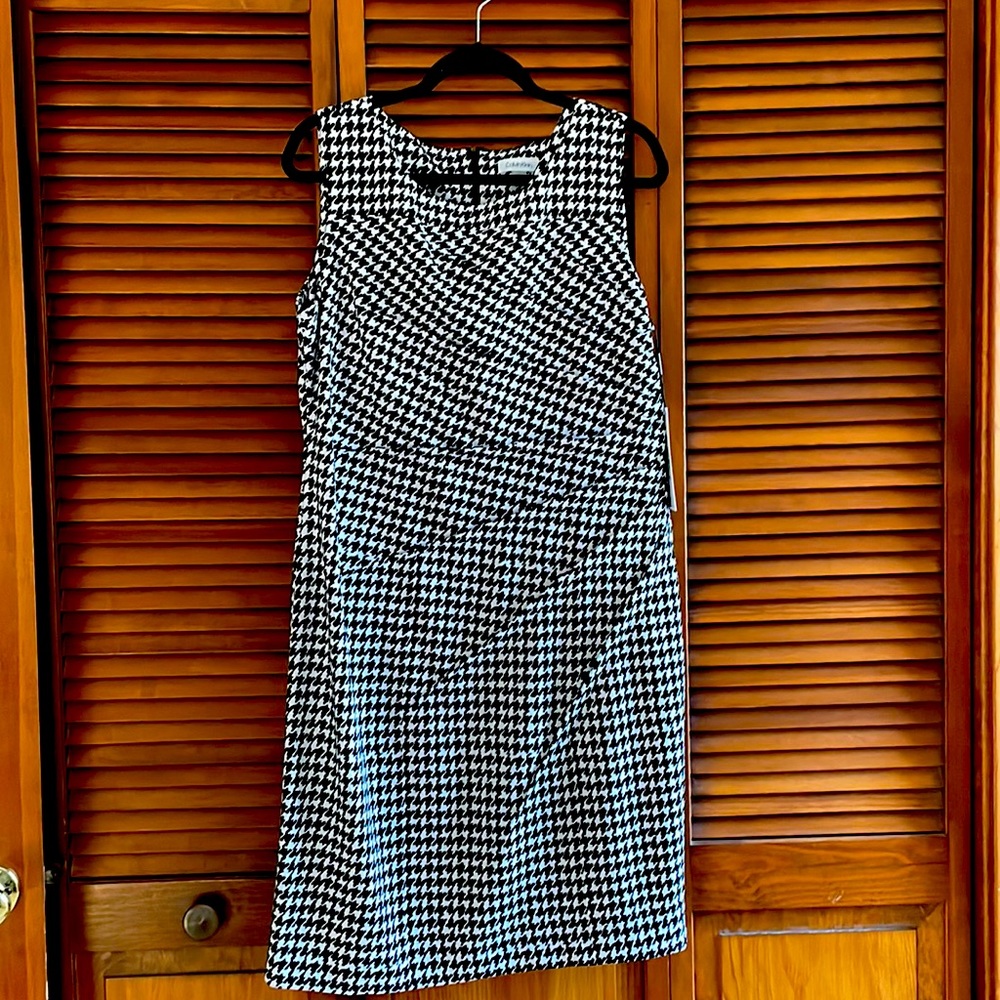 Classic B/W Houndstooth Calvin Klein Dress